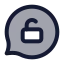 Bubblechatunlock icon with duotone standard style