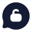 Bubblechatunlock icon with solid rounded style