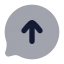 Bubblechatupload icon with bulk rounded style