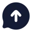Bubblechatupload icon with solid rounded style