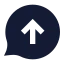 Bubblechatupload icon with solid sharp style