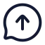 Bubblechatupload icon with stroke rounded style