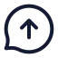 Bubblechatupload icon with stroke standard style