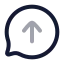 Bubblechatupload icon with twotone rounded style