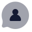 Bubblechatuser icon with bulk rounded style