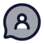 Bubblechatuser icon with duotone rounded style