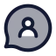 Bubblechatuser icon with duotone standard style