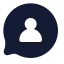 Bubblechatuser icon with solid rounded style