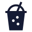 Bubbletea icon with solid sharp style