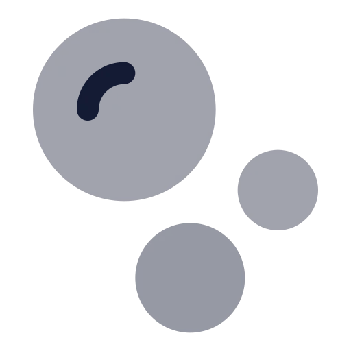 Bubbles Icon in Bulk Rounded style