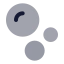 Bubbles icon with bulk rounded style