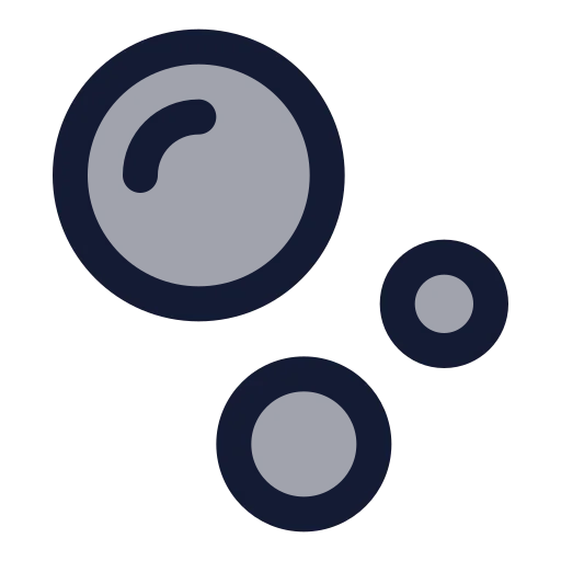 Bubbles Icon in Duotone Rounded style