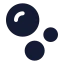 Bubbles icon with solid rounded style