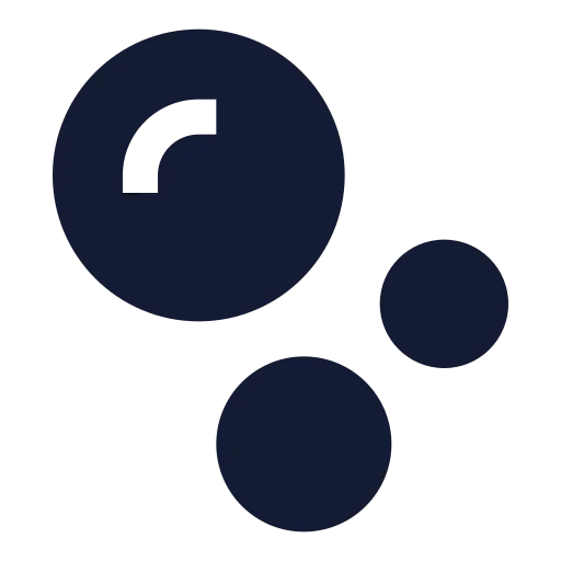 Bubbles Icon in Solid Sharp style