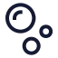 Bubbles icon with stroke sharp style