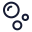 Bubbles icon with stroke standard style