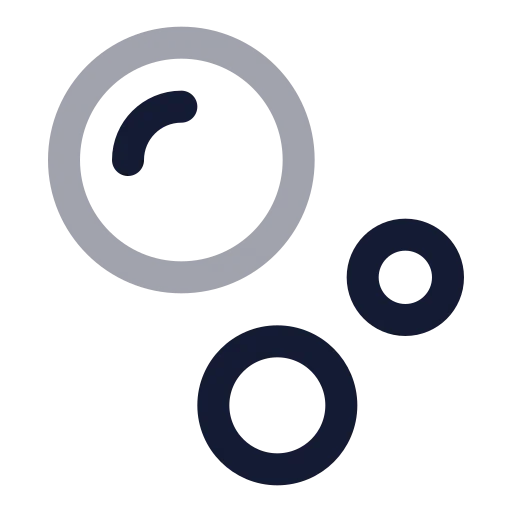 Bubbles Icon in Twotone Rounded style