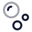 Bubbles icon with twotone rounded style