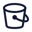 Bucket icon with stroke standard style
