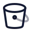 Bucket icon with twotone rounded style