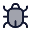 Bug icon with duotone rounded style