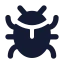 Bug icon with solid rounded style
