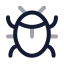 Bug icon with twotone rounded style