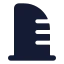 Building icon with solid rounded style