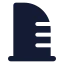 Building icon with solid standard style