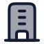 Building icon with duotone rounded style