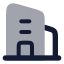 Building icon with bulk rounded style