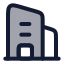Building icon with duotone rounded style