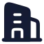 Building icon with solid rounded style