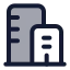 Building icon with duotone standard style