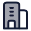 Building icon with duotone rounded style
