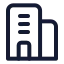 Building icon with stroke standard style