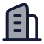 Building icon with duotone rounded style