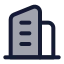 Building icon with duotone standard style