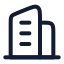 Building icon with stroke rounded style