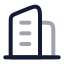 Building icon with twotone rounded style