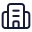 Building 2 icon with stroke standard style