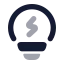 Bulbcharging icon with bulk rounded style