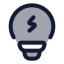 Bulbcharging icon with duotone rounded style