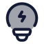 Bulbcharging icon with duotone standard style