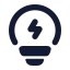 Bulbcharging icon with solid standard style