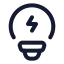 Bulbcharging icon with stroke standard style