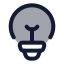 Bulb icon with duotone standard style