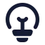 Bulb icon with solid standard style
