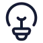 Bulb icon with stroke standard style