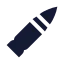 Bullet icon with solid sharp style